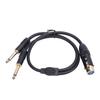3 Pin XLR to 1 4in Microphone Cable Excellent Sound Quality Plug and Play XLR Female Dual 6.35mm Cable for Amplifier