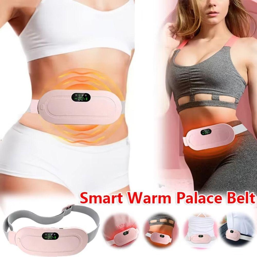 4 Gear Massage Smart Menstrual Heating Pad LED Display Women Belly Warmer Warm Uterus