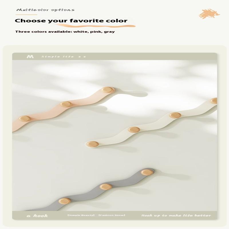 Holzhaken Badezimmer Toilette Handtuchhaken Mantelhaken Stanzfrei Türhänger