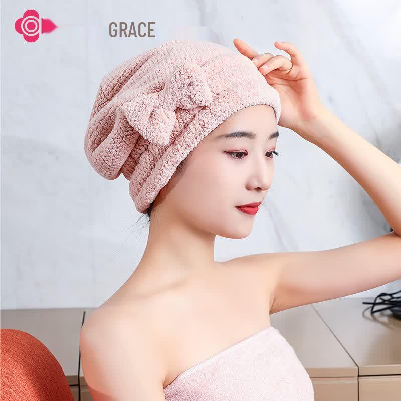 Quick-Dry Coral Fleece Hair Towel Cap ананасовая решетка розового