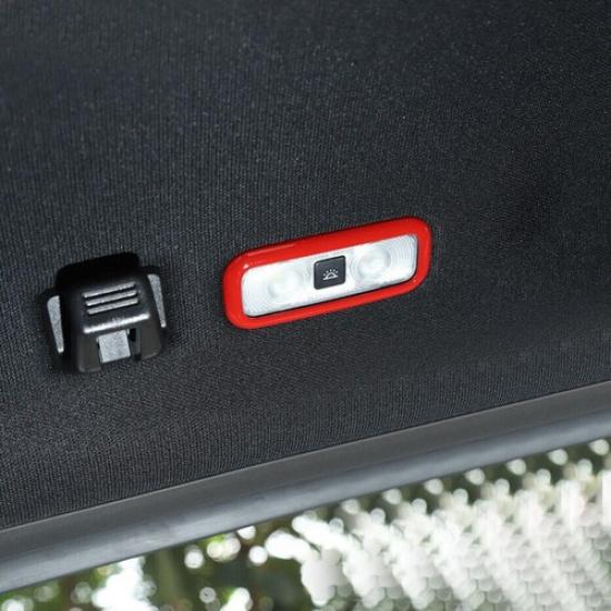 Car Rear Reading Light Lamp Cover Trim For Ford F150 15 - 20 Accessories Red ABS