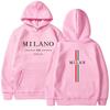 Autumn and Winter New Men's and Women's Hoodies Milan Print Pullover Casual Jogging High-quality Men's Daily Sports Suit Y2k Top