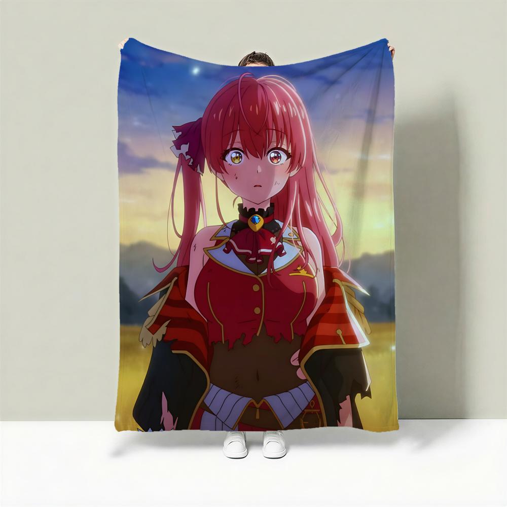 

Character H-Houshou Marine Throw Lightweight 240g Flannel Blanket Soft Skin-friendly for Summer Cooling 75cmx90cm