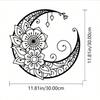 Black Metal Moon Phase Wall Art, Metal Wall Hanging Decor for Living Room, Modern Home Adornment