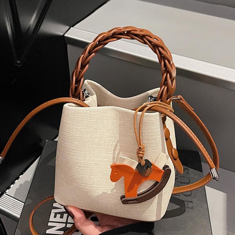 Versatile Bucket Bag, Trendy and Stylish Patchwork Hand-held Small Bag, Fashionable Single-shoulder Crossbody Bag