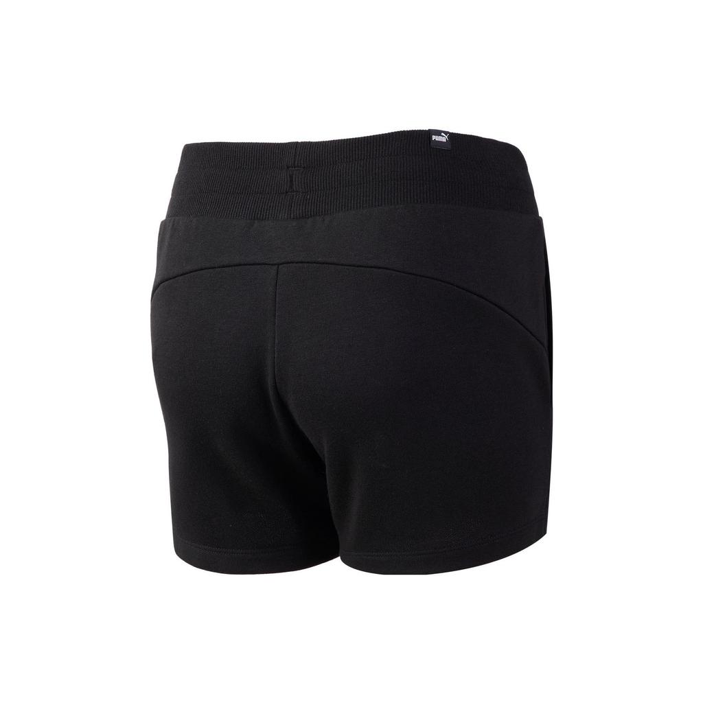 Puma Solid Color Logo Elastic Straight Leg Shorts Women shorts Black 848751-01