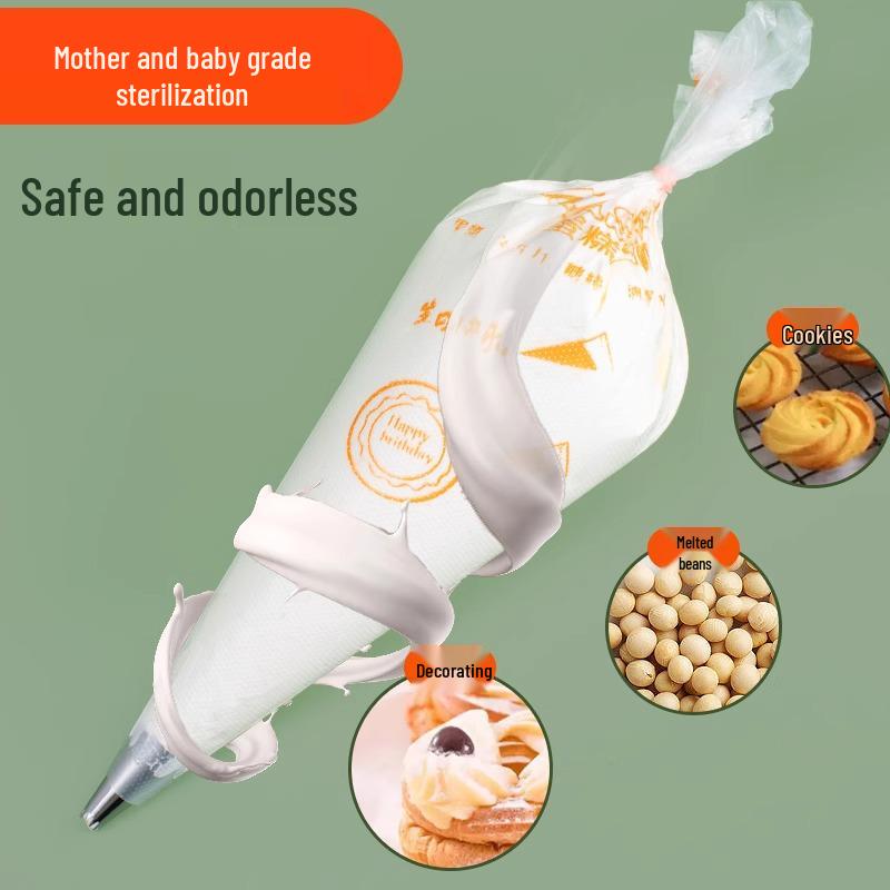 Einweg Verdicktes Spritzbeutel Set mit Tüllen & Backformen für Babynahrung & Kuchen