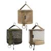Outdoor Camping Tissue Case Roll Paper Storage Bag with Hook Portable Tissue Holder Tent Hanging Napkin Holder Camping Supplies