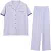 Hodohome Women's Pure Cotton Pajamas Spring Summer Short Sleeve Long Pants Comfort Cotton Loungewear