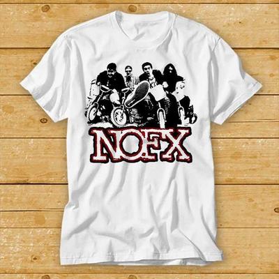 Camiseta 100% algodão 230 g/m² Nofx, pôster de show ao vivo de banda musical, hippie, punk, mais vendida, filme cult, retrô, vintage, camiseta 2452