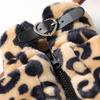Autumn and winter festival pet cute puppy kitten casual fashion clothing leopard jacket