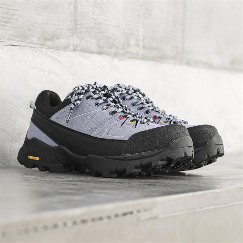 

2025 autumn new niche breathable men s shoes casual sports shoes outdoor mountain climbing hiking non-slip platform shoes 44 синій