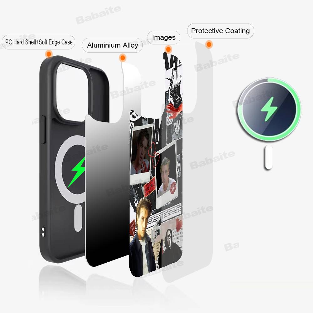 Horor S-scream Dead Phone Case For IPhone 16 15 14 13 12 11 17 Pro Max Plus Magnetic Wireless Cover
