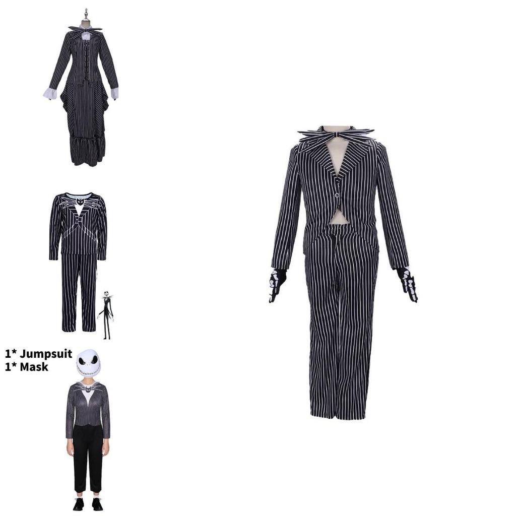 Nightmare Before Christmas Jack Skellington Costume Set For Halloween Parties And Stage Performances