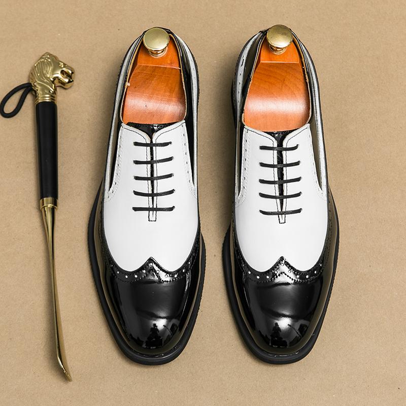 Italy Wedding Men's Shoes Casual Men's Brown /black Fashion Moccasins Business Pointed Toe Luxury Leather Shoes New Oxford Shoes