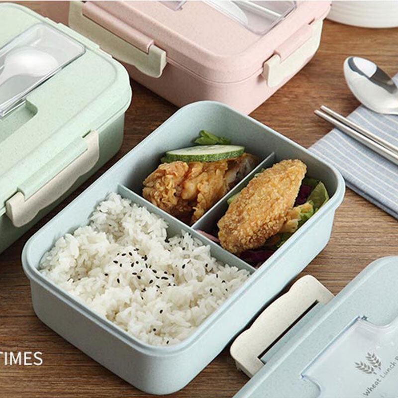ZISIZ Wheat Straw Divided Lunch Box