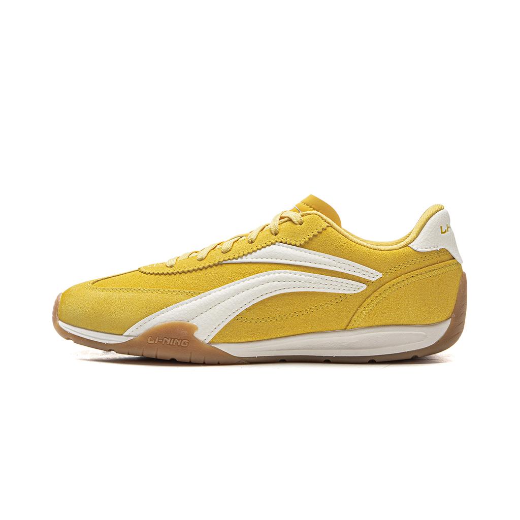 Li Ning Film TURBO Slip Resistant, Abrasion Resistant, Lightweight Low Top Casual Shoes Women's Yellow White AGLV236-3
