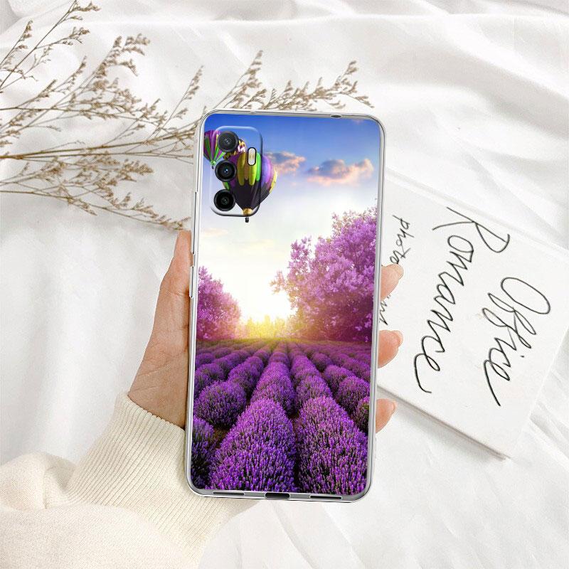 IK42 Lavendel Lila Blume Transparente Handyhülle für Motorola Moto G7 G8 G9 G84 G85 G73 G24 G15 Z2 Play Power Plus