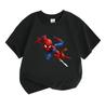 Kids Boys Girls Crew Neck Short Sleeve 100% Cotton T-Shirt, Cool Superhero Swinging Print Casual Soft Breathable Tee for Daily Play Outdoor Home Wear