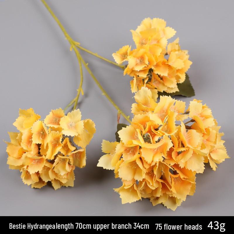 Wedding Aisle Decor: Orange Artificial Hydrangea Bouquet