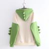 Fashion Women Casual Print Long Sleeve Splice Dinosaur Sweatshirt Tops