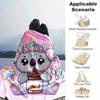 1 Stück leichte Flanelldecke mit Waschbär-Aufdruck, bequeme und warme Decke, für Camping, Sofa, Bett, Couch, Büro, Geschenk