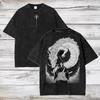 Camiseta Oversize Lavado Ácido Anime Jujutsu Kaisen Suguru Geto Camiseta Anime Hombre Mujer Regalo para Él Camiseta Hombre Camiseta de Algodón Negra