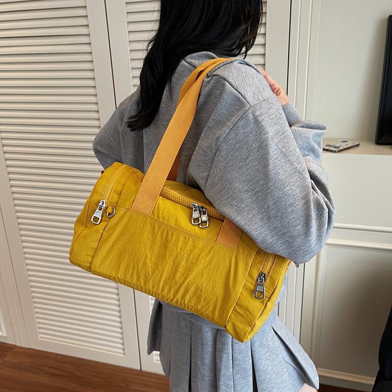Waterproof Travel Bag Women's Shoulder Bag Solid Color Large Capacity Crossbody Bag