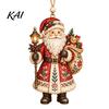 Nutcracker Tree Pendants Folk Art 2D Ornament, Acrylic Christmas Hanging Decoration, Retro Lightweight Decorations Angel Santa Rocking Horse Ornament