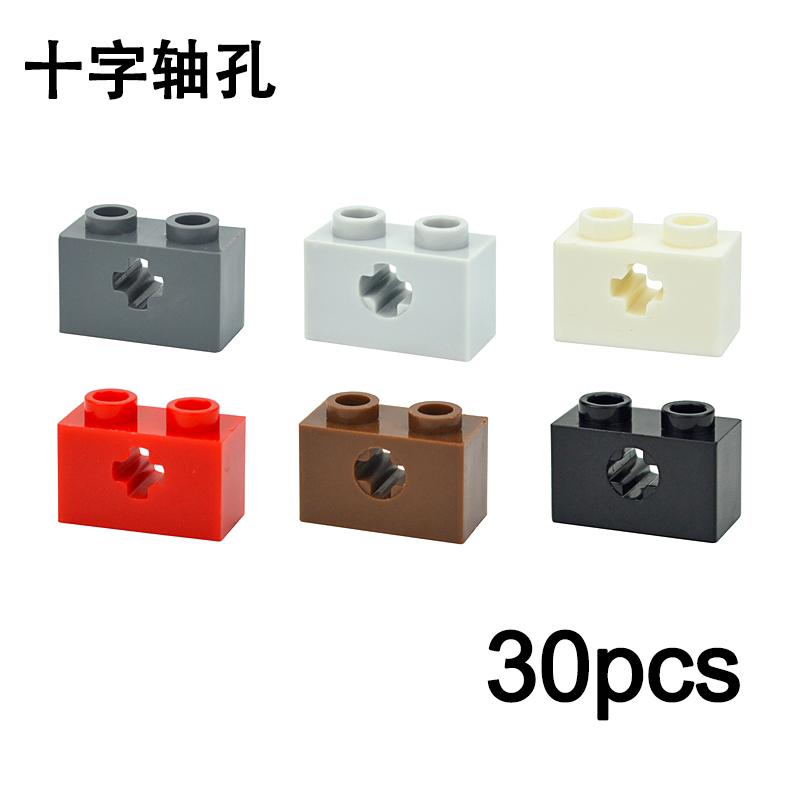 

32064 31493 30pcs Brick 1X2 Cross Hole DIY high-tech Changeover Catch block Compatible With Assembles Particles