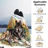 1pc Wolf's Peaceful Rest amidst Nature's Bounty Blanket  Soft Throw for Home Decor, Gift Idea, Living Room, Travel, Camping, Car Blankets