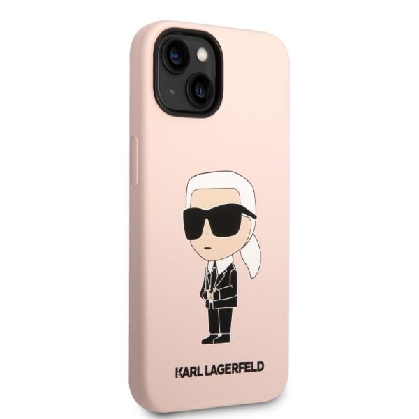 Etui do iPhone 14 Plus Karl Lagerfeld Silicone Ikonik MagSafe Różowe