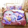 3D No Game No Life Anime Bedding Set Boys Girls Twin Queen King Size Duvet Cover Pillowcase Bed Boys Adult Home Textileextile