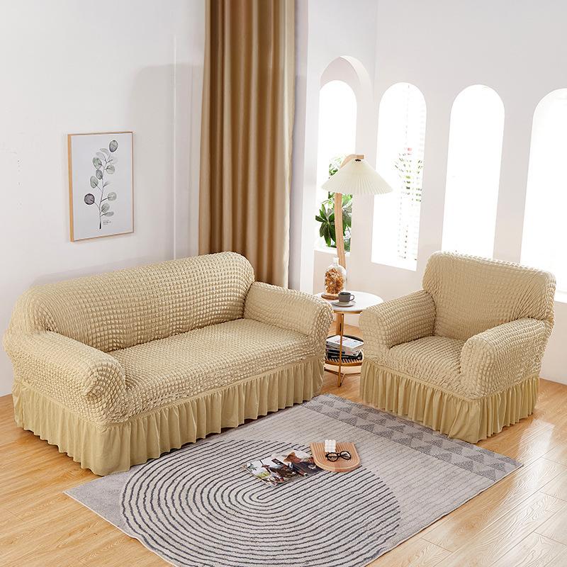 Solid Color Sofa Cover Living Room Combination Non-Slip Stretch Sofa Dust Cover