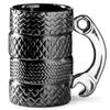 Ceramic Tire Mug with Silver Key