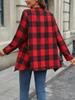 Dámská kostkovaná košile s dlouhým rukávem a nepravidelným kardiganem - Jarní styl pro dojíždění