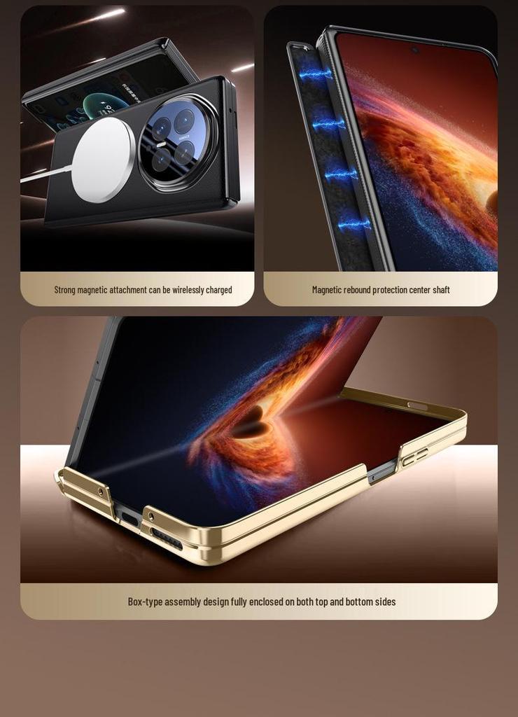 Honor Magic V6 Foldable Case: Magnetic Charging, Rotating Stand, Full Lens and Double Hinge Coverage