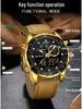 Sanda 6318 Men's Multi-Function Outdoor Sports Watch with Three-City Time, Countdown, and Waterproof Features