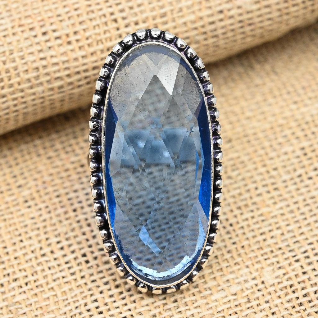 Tanzanite Gemstone Handmade 925 Sterling Silver Ring Jewelry For Christmas
