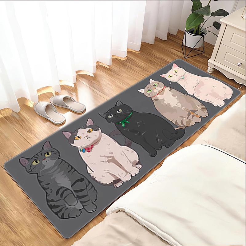 

Cute Cat Cartoon Carpet Mat Rug - Kawaii Kitten Pattern Home Decoration for Bedroom Living Room Floor Mat Rugs for Bedroom 40X60CM
