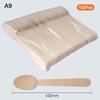 100Pcs Disposable Wooden Cutlery Set with Spoon Fork Knife for Party Ice Cream Yogurt Dessert High-Quality Tableware Pack