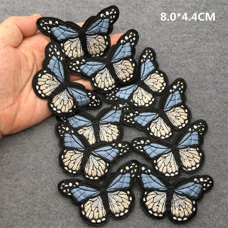 10Pcs Butterfly Patches Applique For Clothing Embroidery Patches On Clothes Diy Ironing Sewing Children Kids Stickers