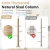 Floor to Ceiling Cat Tree 102-104 in Adjustable Height, Solid Wood Multi-Level Cat Tower with Scratch Post and Hammock for Large Indoor Cats