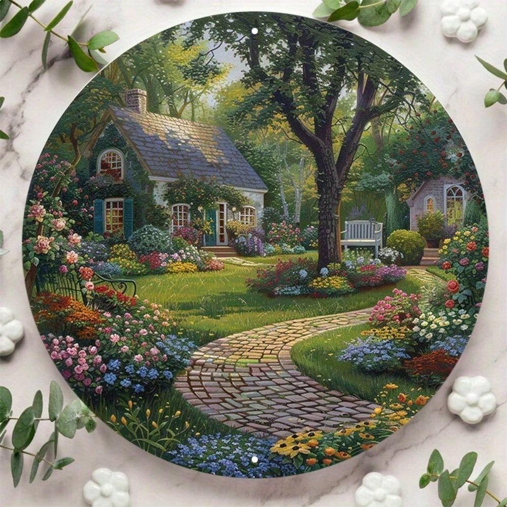 

Artwish Винтажная металлическая настенная табличка 8x8 дюймов, устойчивая к погодным условиям, с цветочным рисунком, для декора дома, кухни, бара 20x20 разноцветный