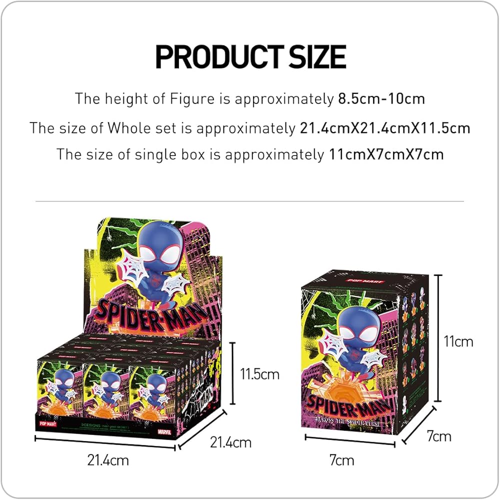 Pop Mart Marvel Spider-Man Across the Spider-Verse Figure 1 Piece PVC Blind Box Toy