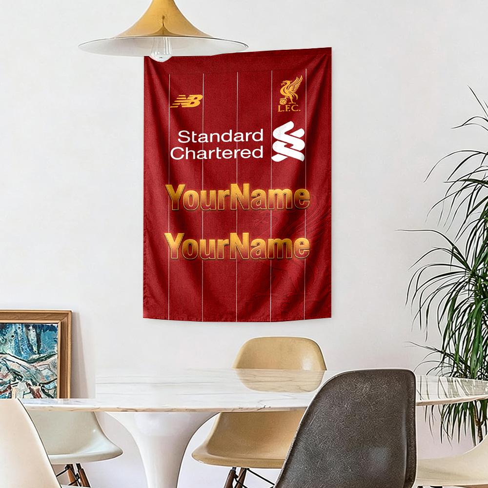 Liverpool Custom Ditt Navn Vægdekoration Vægtæppe Kunst Til Kæledyr Mindesmærke Fødselsdag Bryllupsfest Baggrund Familiegave
