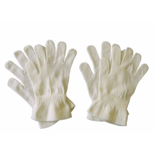 100% Silk Gloves (2 Pairs) (M-L, Off-White)