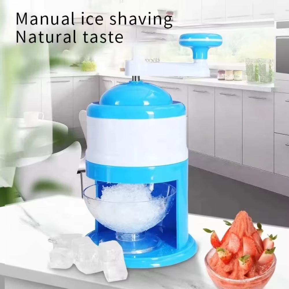 Hand Operated ice Cream Maker with Shaved Ice Bowl Cone Maker for Home Office Outdoor Camping Slushy Making Kitchen Tools