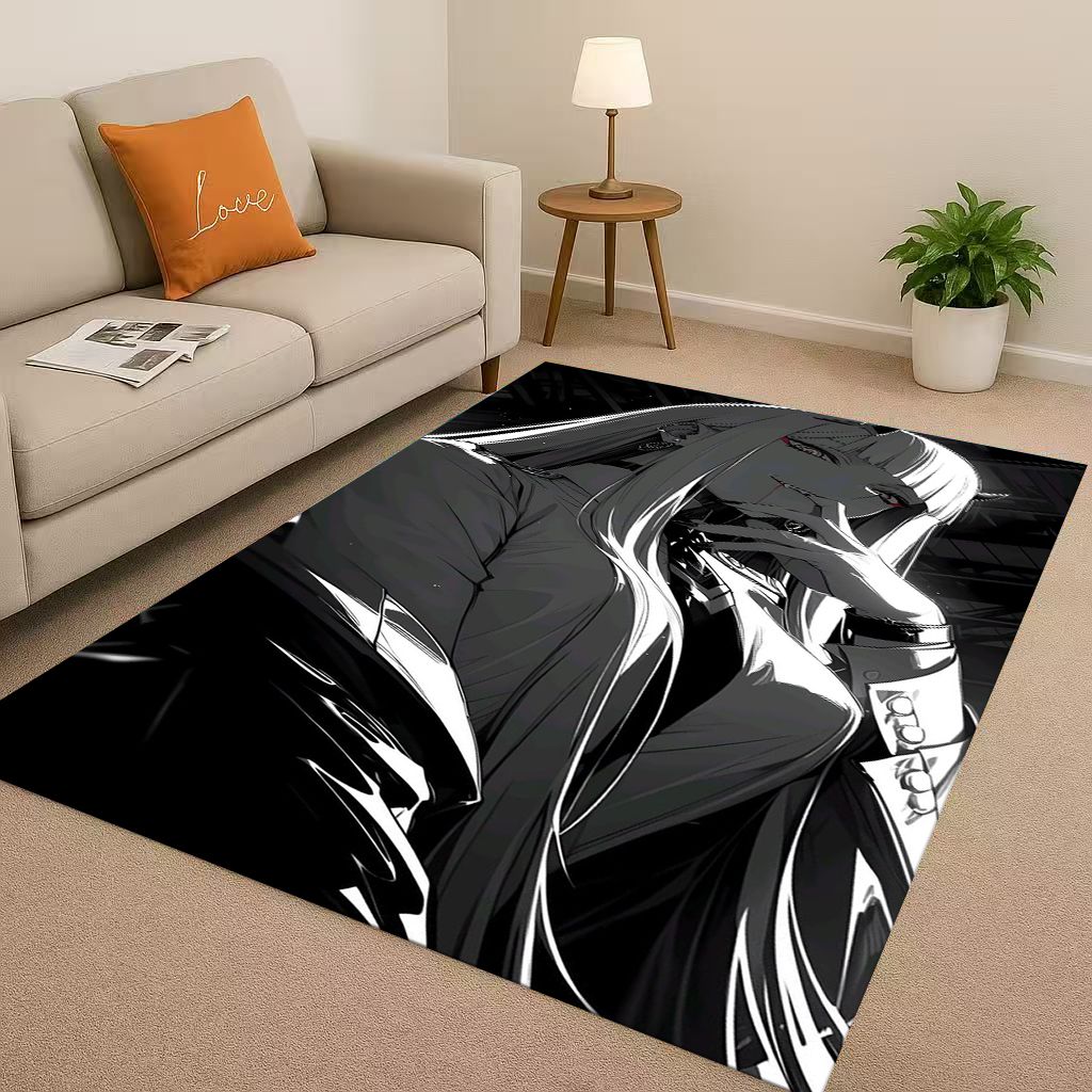 Sexy Girl Zero Two DARLING In The FRANXX Cartoon Living Room Non Slip Area Rug Carpet for Bedroom Sofa,Easy Clean Home Doormat