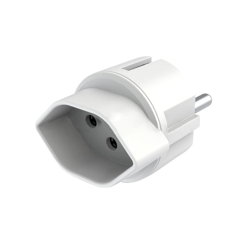 Swiss to European Plug Adapter Power Socket Connector Travel 250V Adapter Socket Portable Power Converter White Black